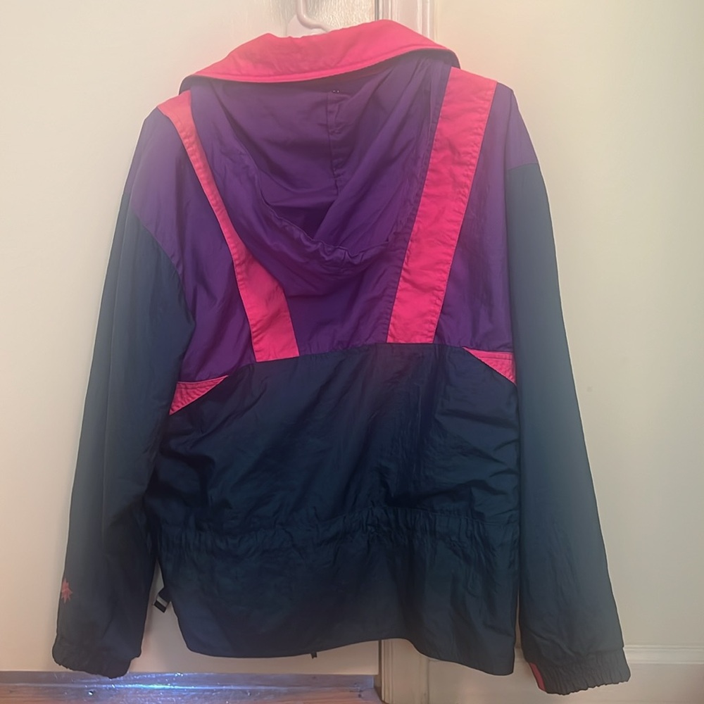 Edelweiss Pink, Purple, Teal Windbreaker M - Picture 4 of 7